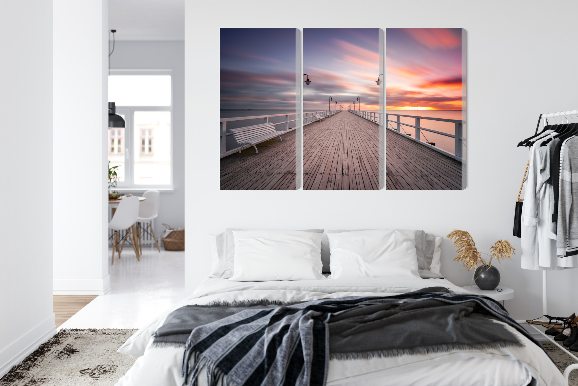 Triptych Orlowo Pier in Gdynia, canvas print - Image 6