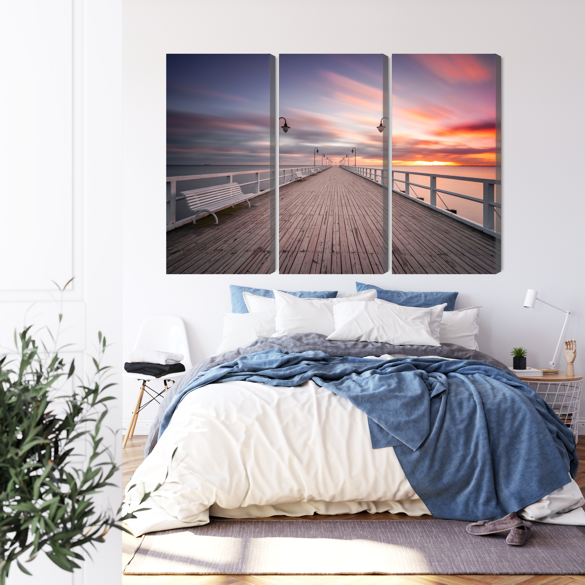 Triptych Orlowo Pier in Gdynia, canvas print - Image 2