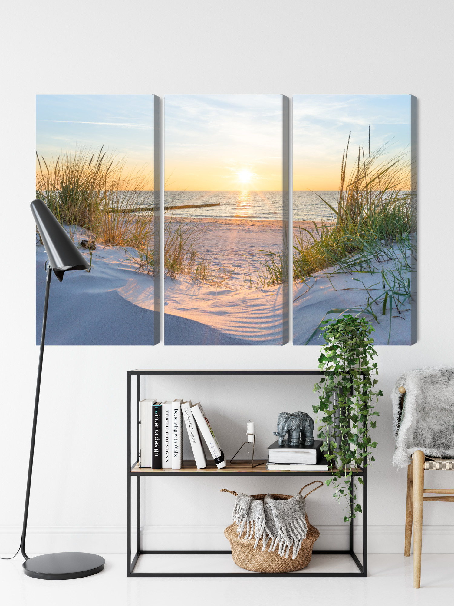Triptych Sunset over the Baltic Sea, canvas print - Image 8