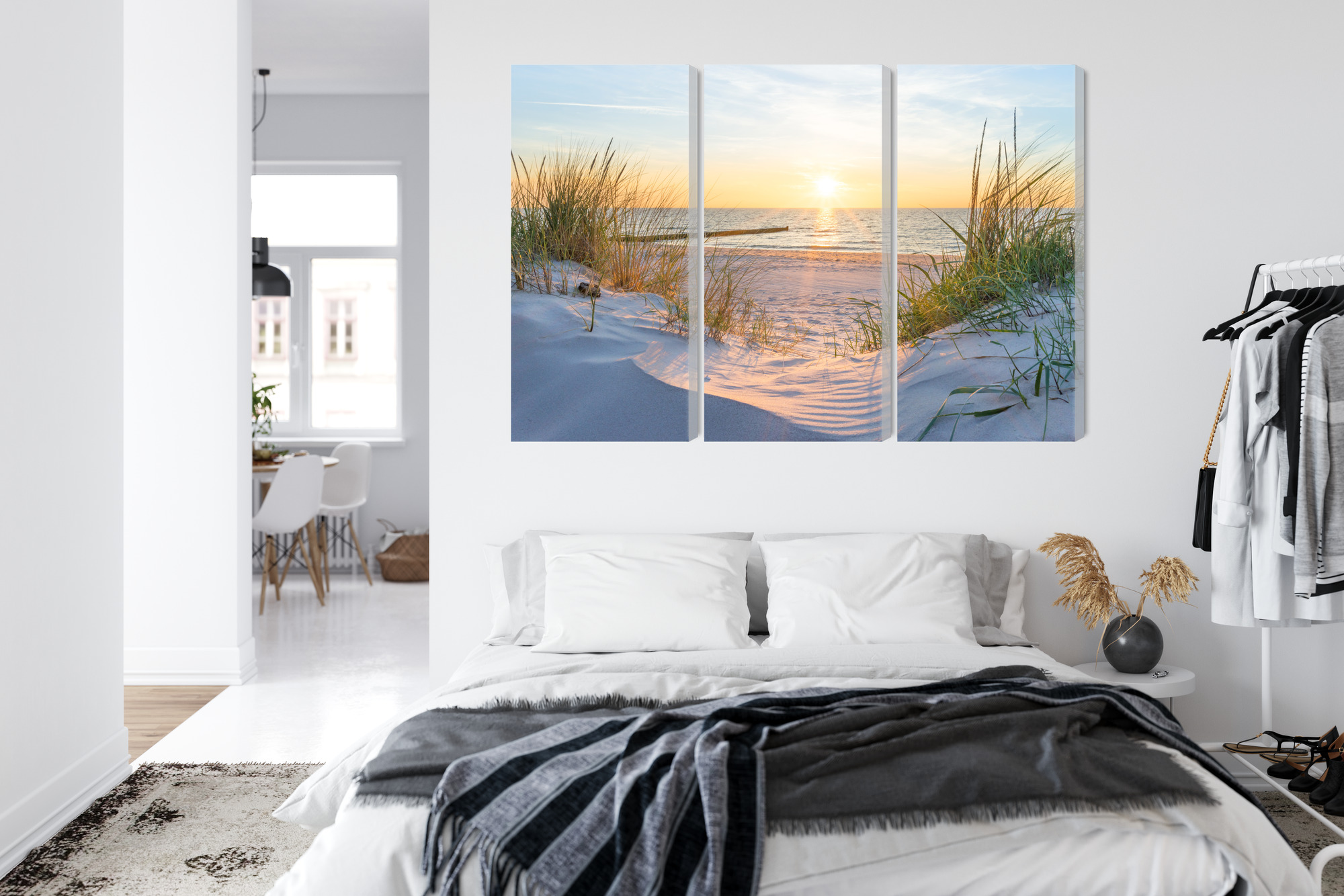 Triptych Sunset over the Baltic Sea, canvas print - Image 6