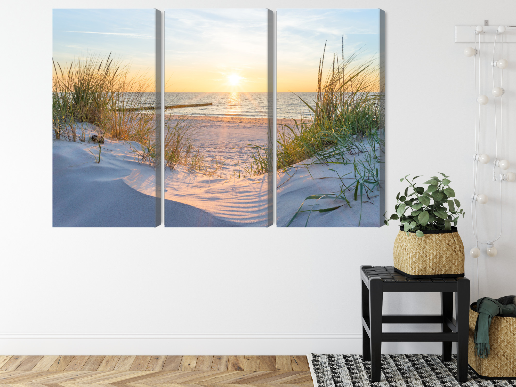Triptych Sunset over the Baltic Sea, canvas print - Image 7