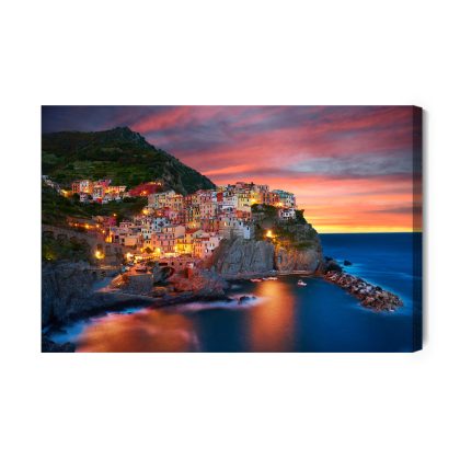 Obraz Na Płótnie Miasto Manarola