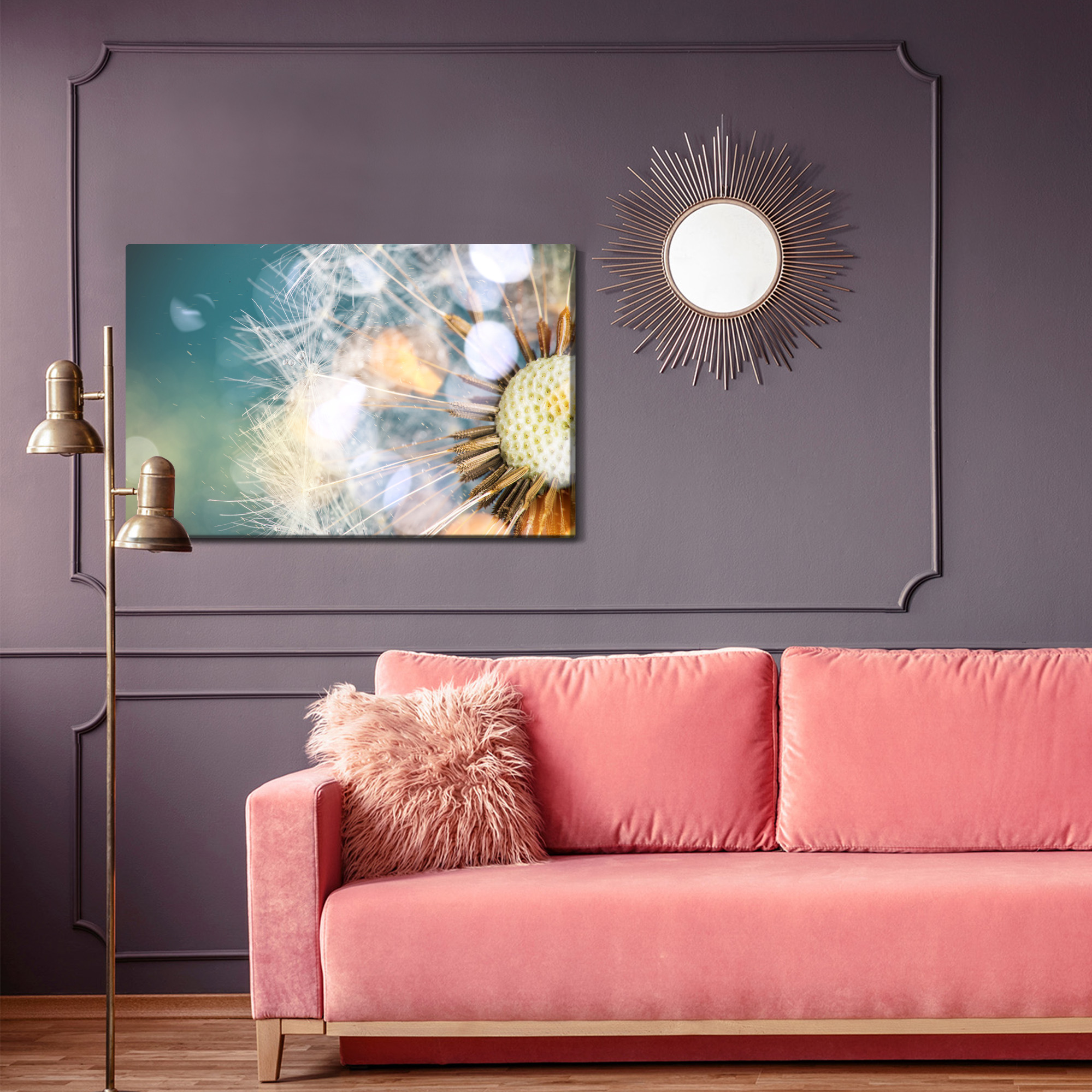 Dandelion in Soft Light. Canvas Print - Image 7