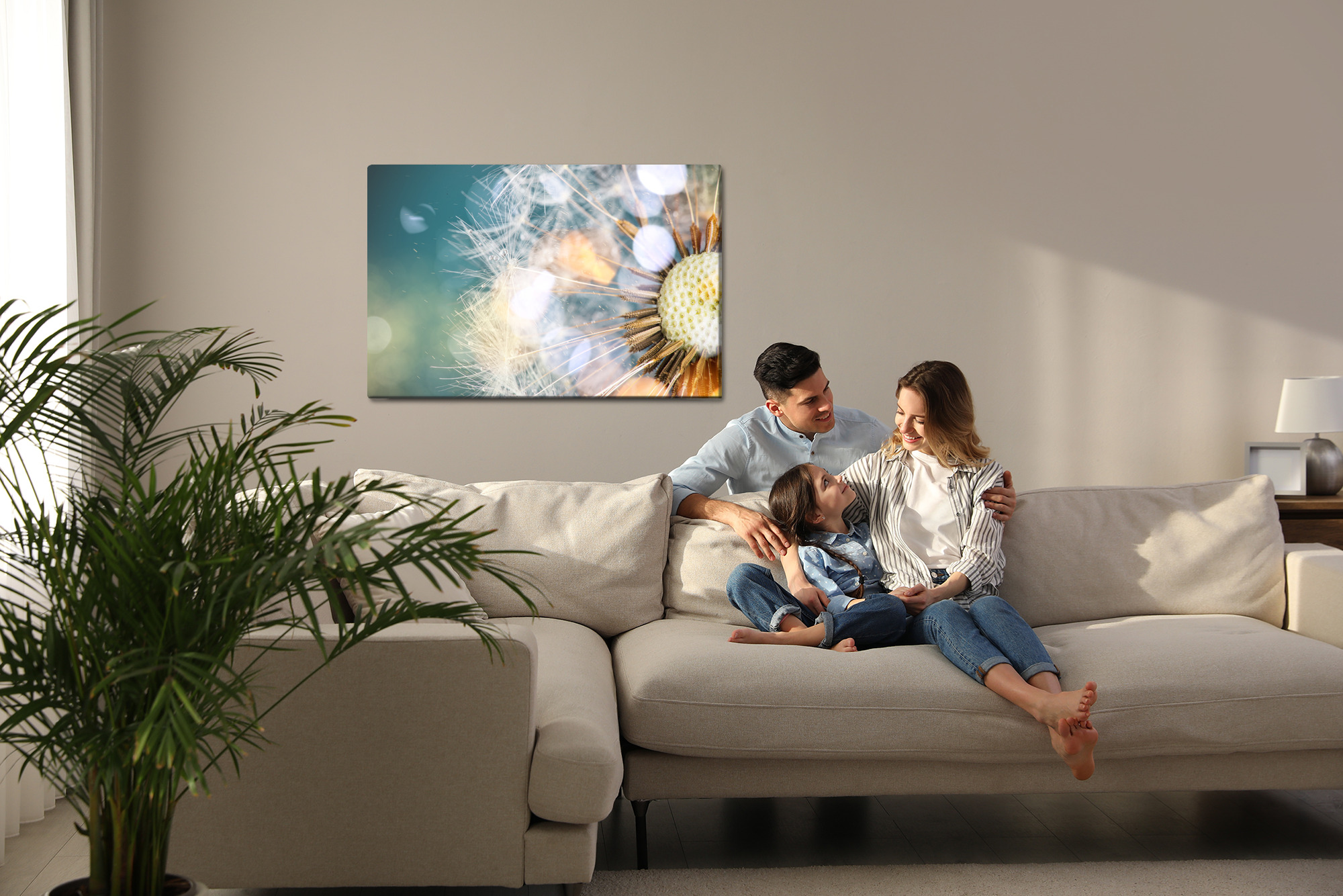 Dandelion in Soft Light. Canvas Print - Image 10