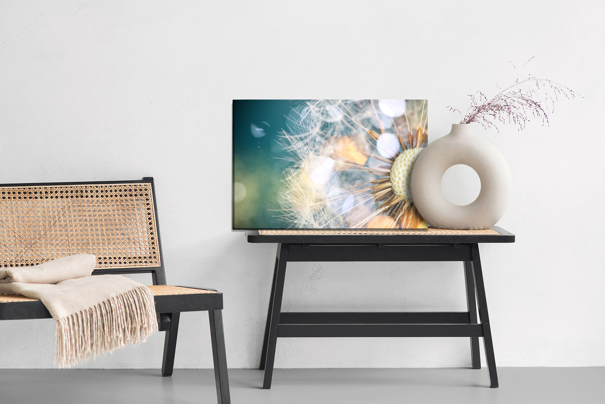 Dandelion in Soft Light. Canvas Print - Image 9