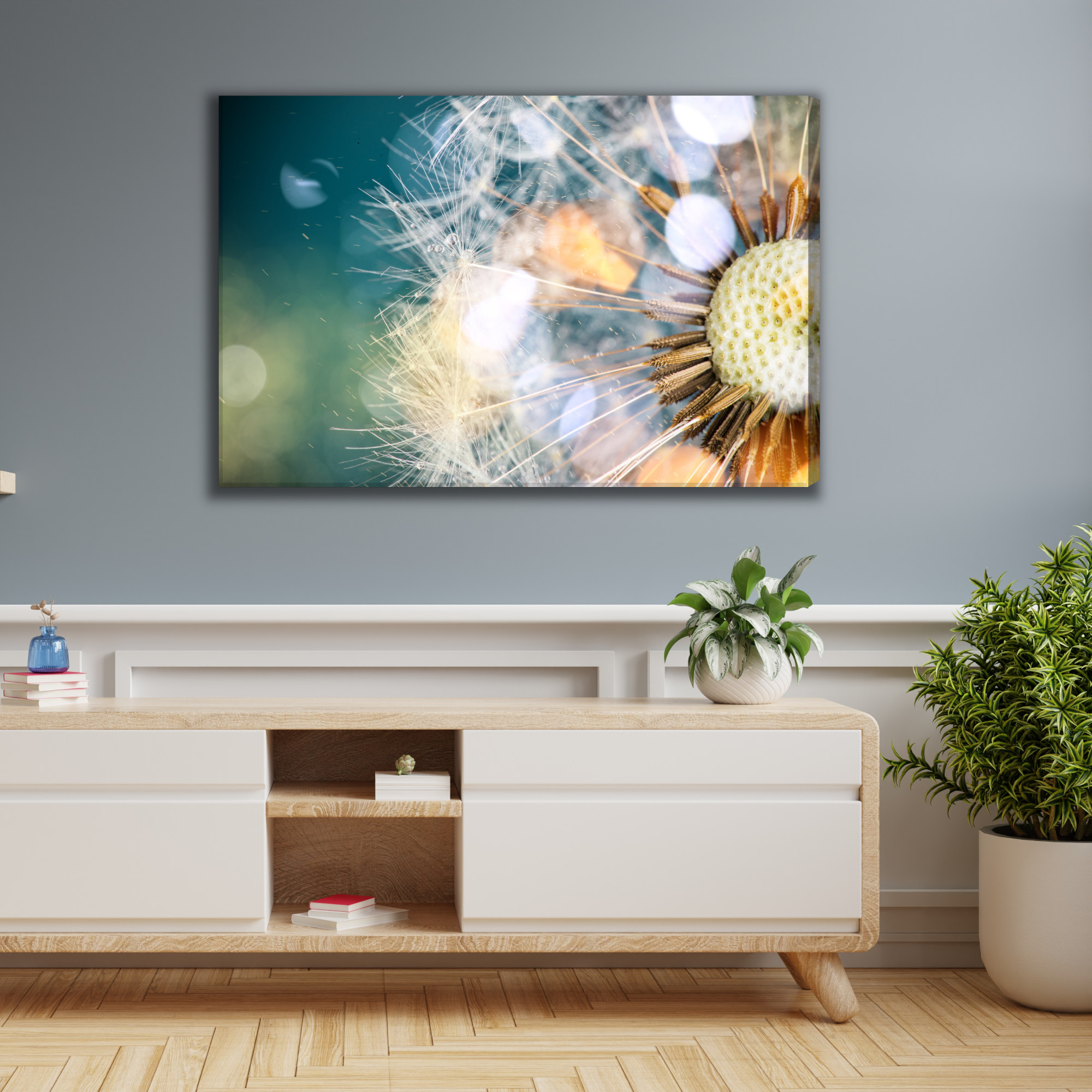 Dandelion in Soft Light. Canvas Print - Image 5