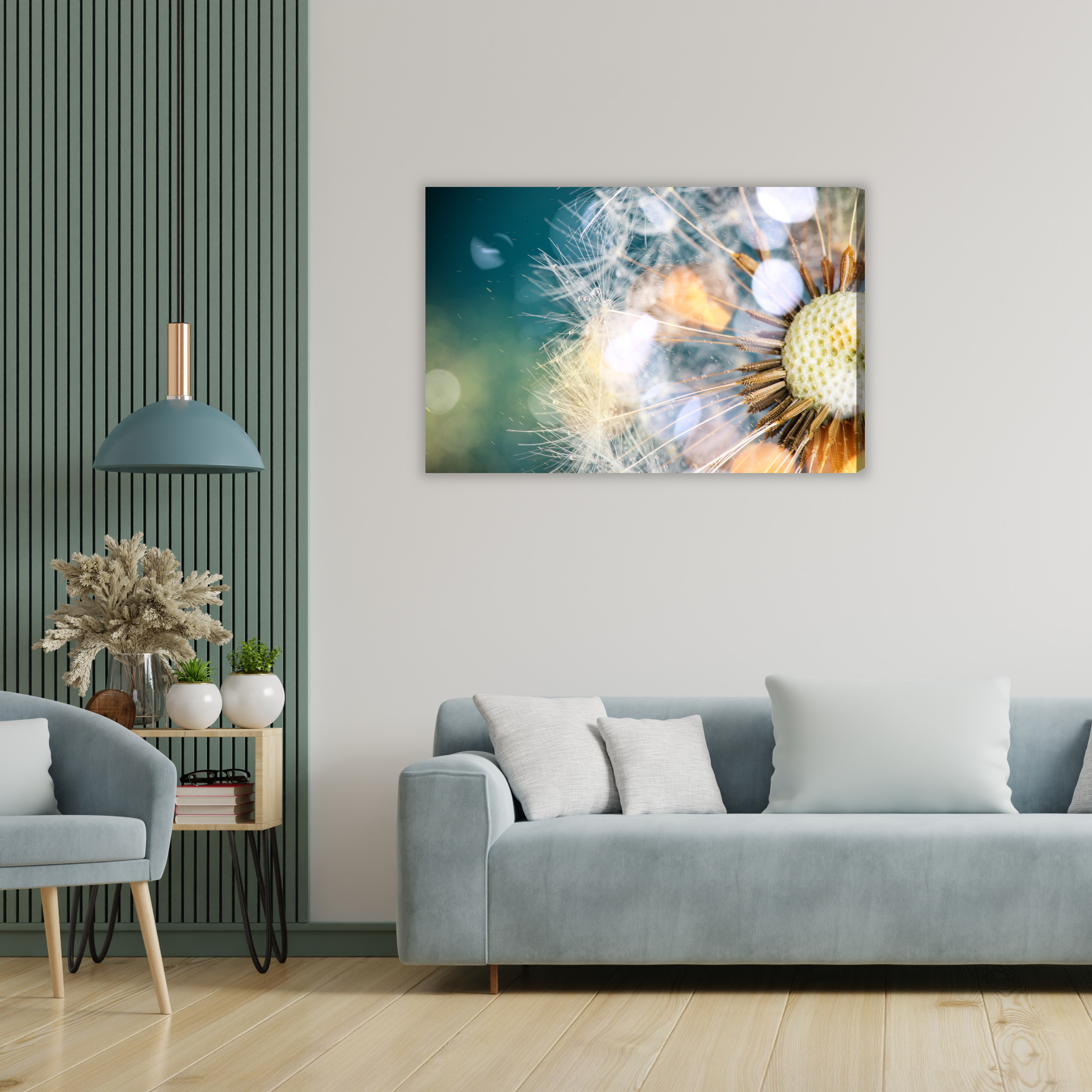 Dandelion in Soft Light. Canvas Print - Image 2