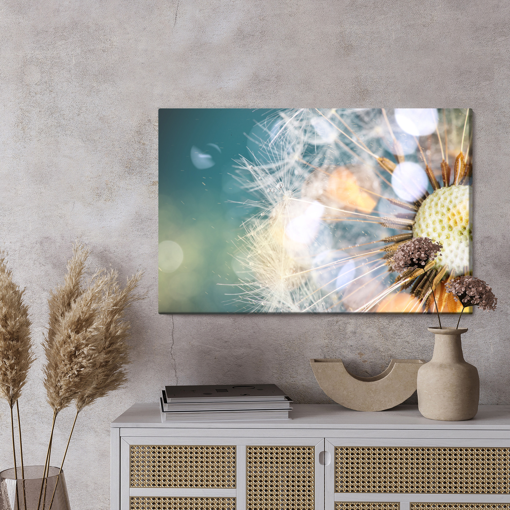 Dandelion in Soft Light. Canvas Print - Image 6
