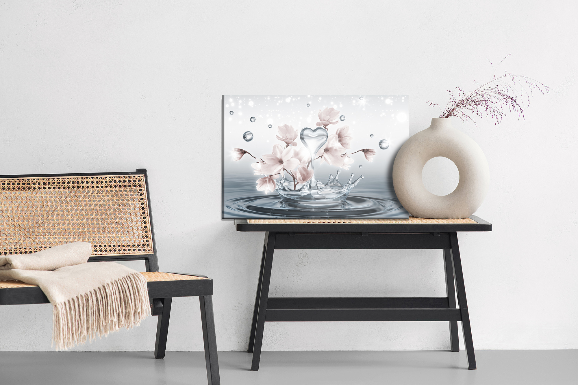 Leinwandbild Blumen Herz und Magie des Wassers – Bild 5