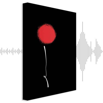 Leinwandbild Minimalistische rote Blume
