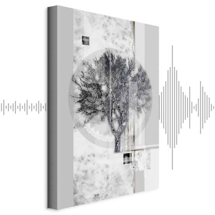 Canvas print winter tree in grey tones