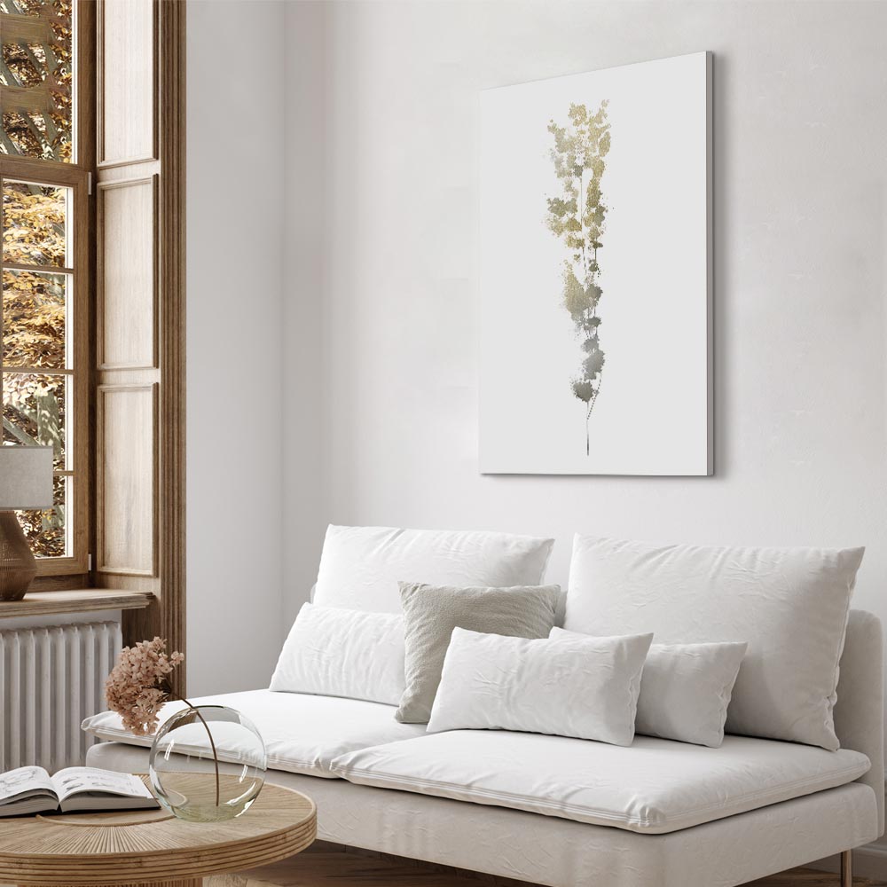 Canvas Print Subtle Branch in Beige Tones - Image 3