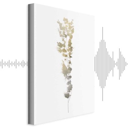Canvas Print Subtle Branch in Beige Tones