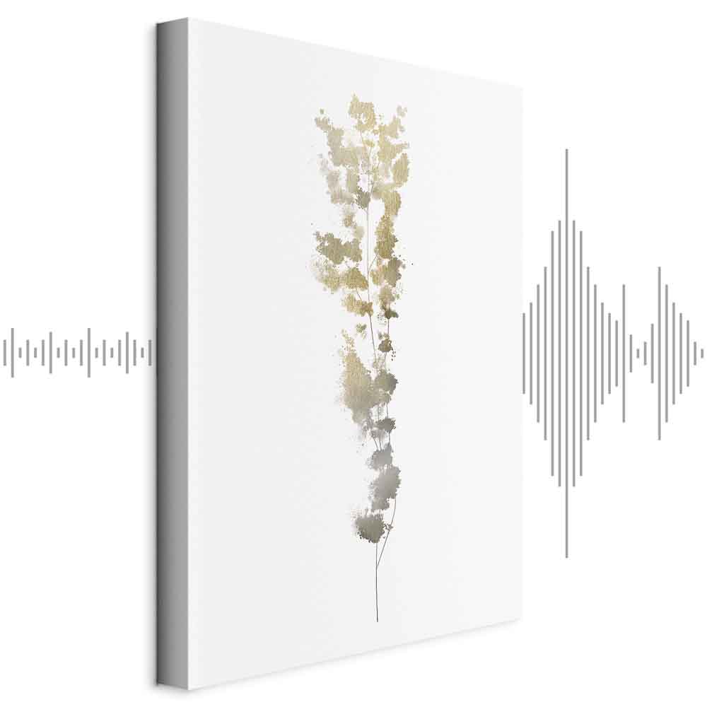 Canvas Print Subtle Branch in Beige Tones
