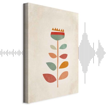 Canvas Print Flower in Pastel Colors