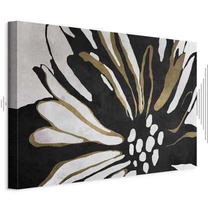 Canvas Print Abstract Flower in Contrasting Tones