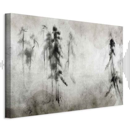 Canvas Print Trees in a Misty Abstract Style