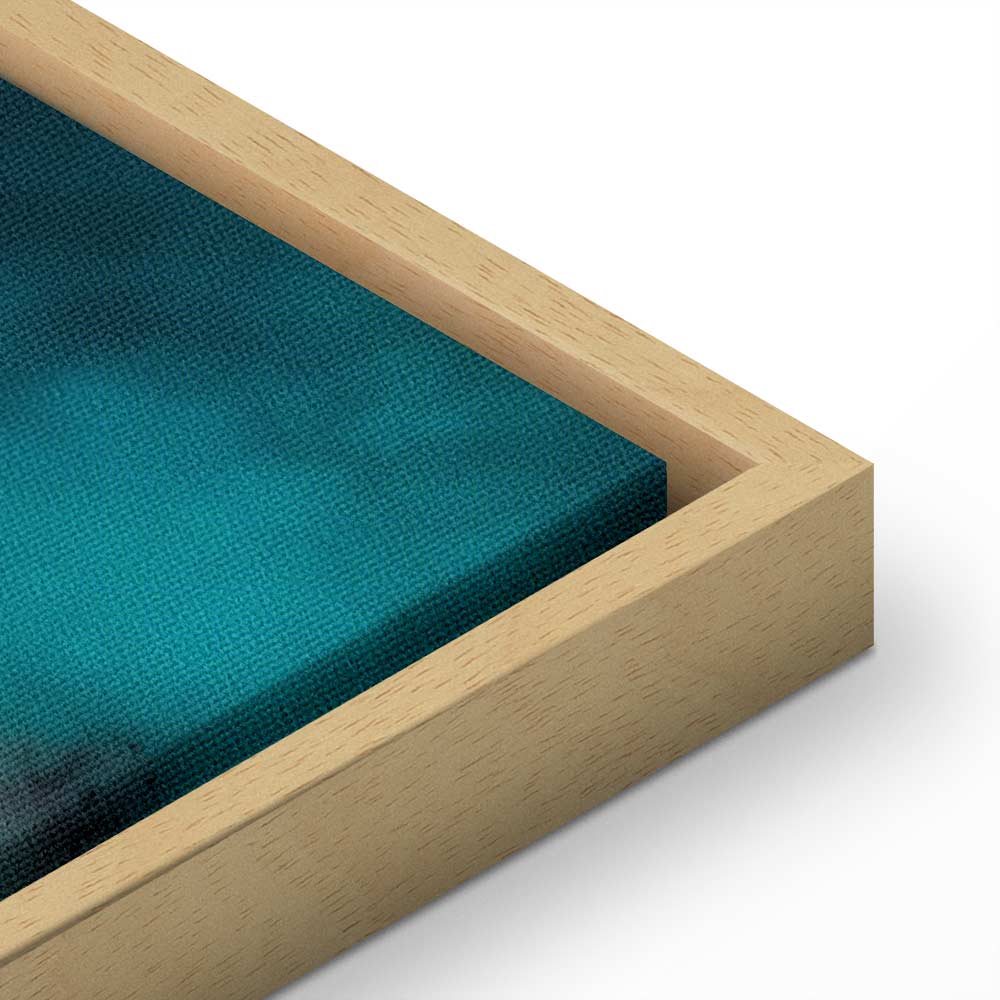 Canvas Print Abstract Wave in Turquoise and Copper - Image 25