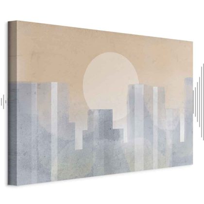 Canvas Print Pastel City in the Glow of the Sun