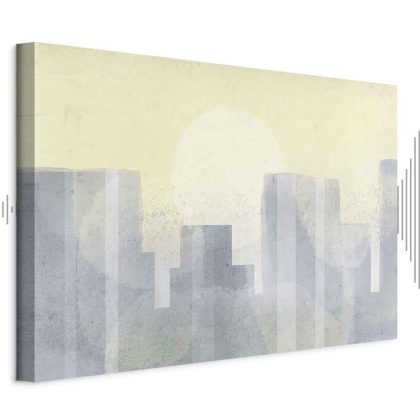 Canvas Print Minimalist City in Light Tones