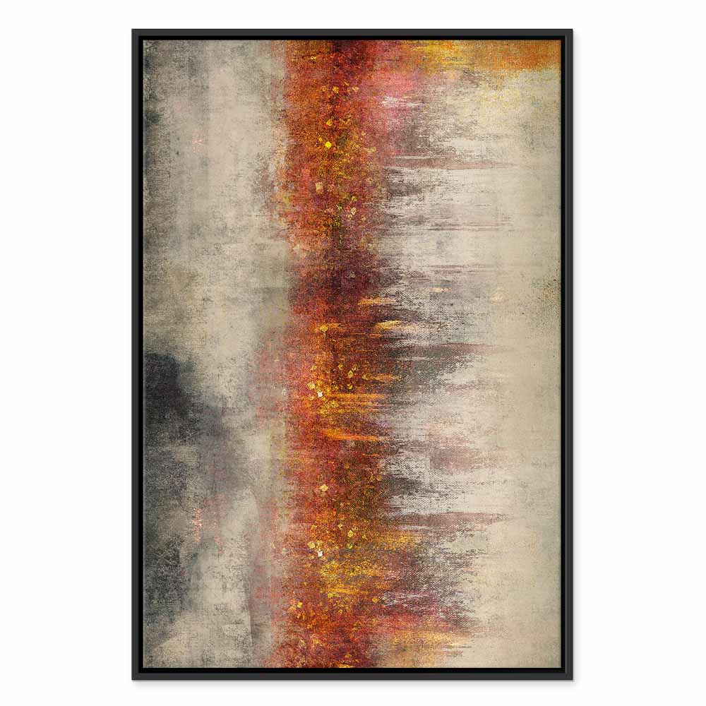Canvas Print Abstract in Gold and Burgundy - Image 15