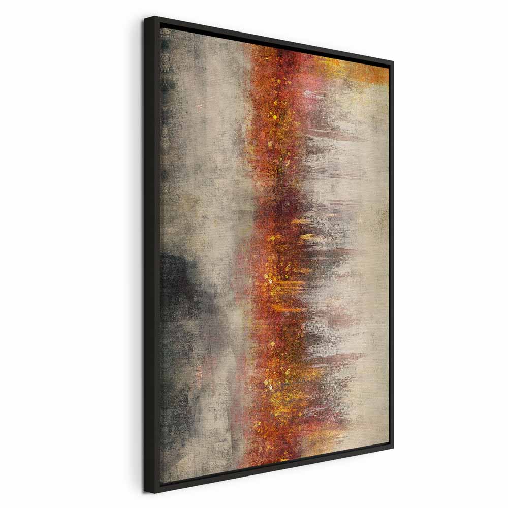 Canvas Print Abstract in Gold and Burgundy - Image 14