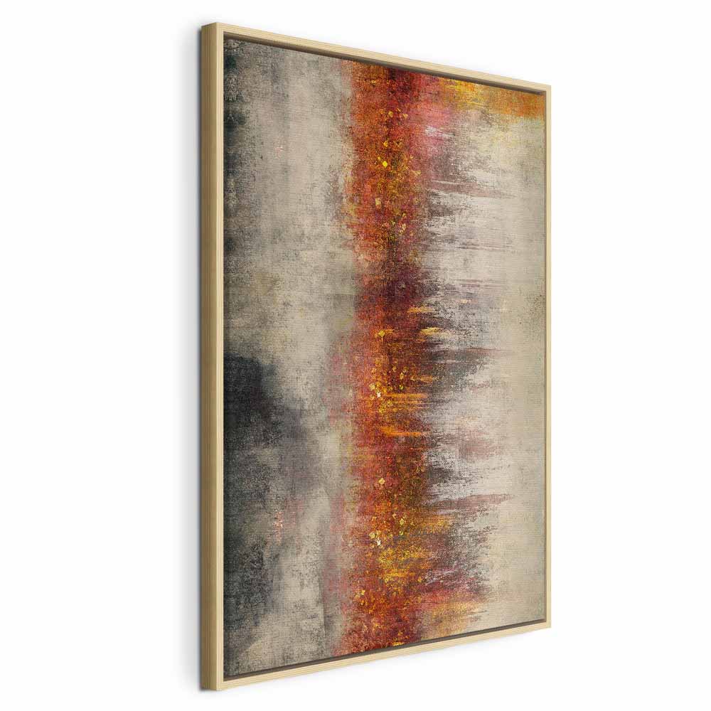 Canvas Print Abstract in Gold and Burgundy - Image 20