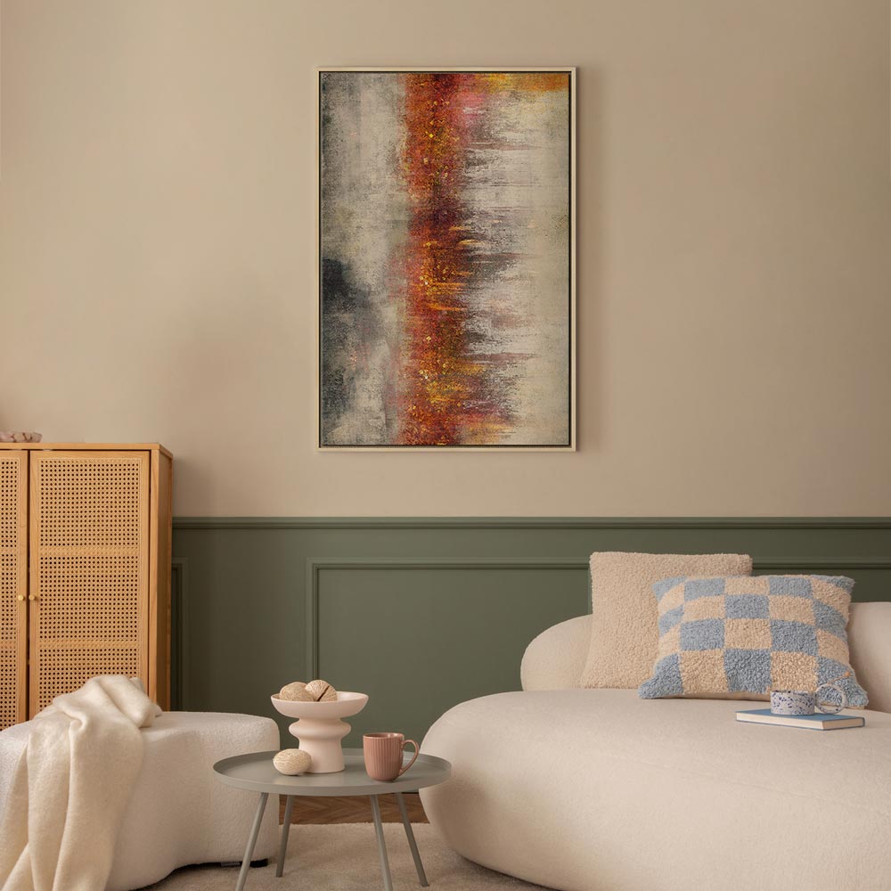 Canvas Print Abstract in Gold and Burgundy - Image 22