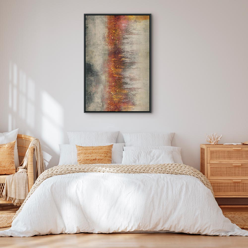 Canvas Print Abstract in Gold and Burgundy - Image 17