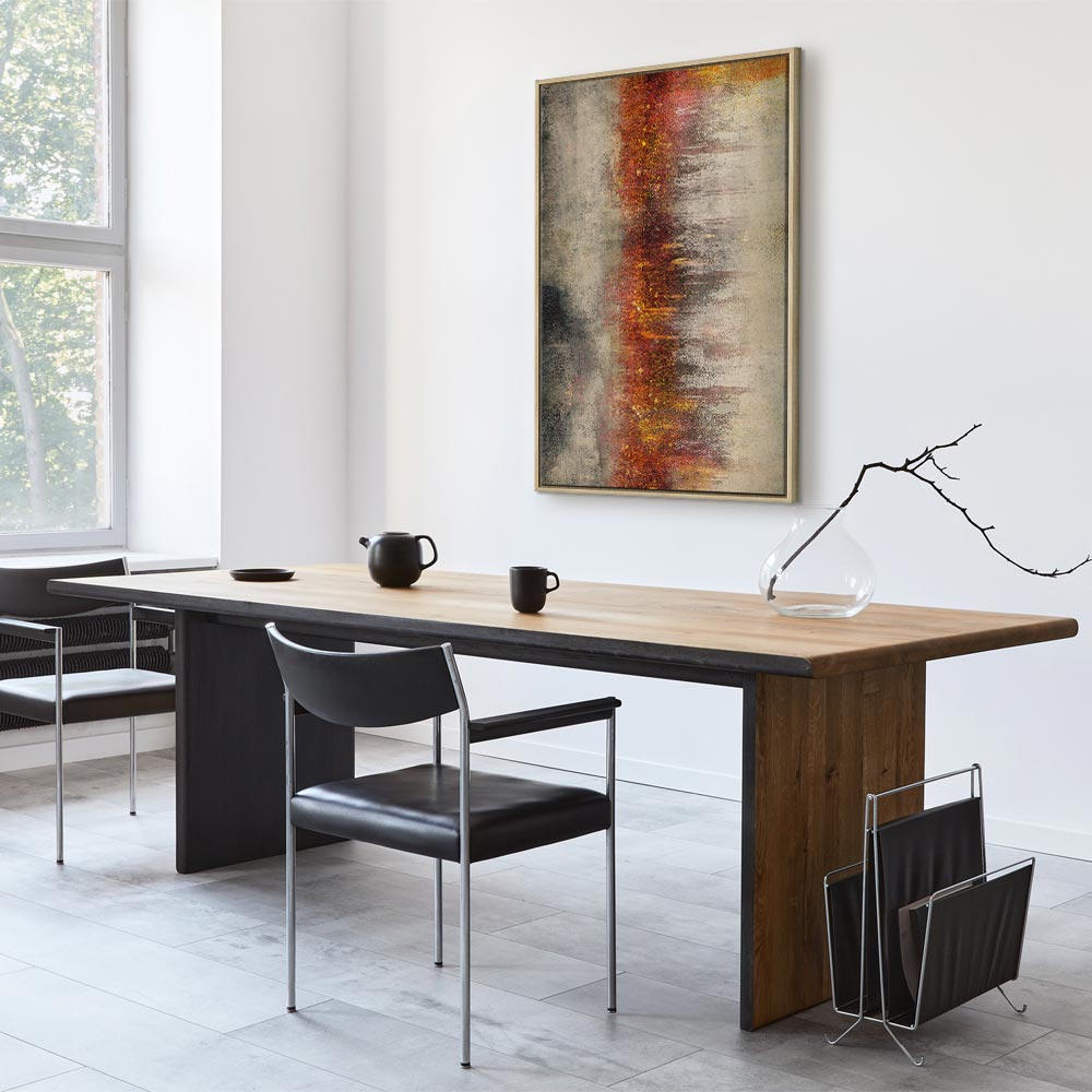 Canvas Print Abstract in Gold and Burgundy - Image 24