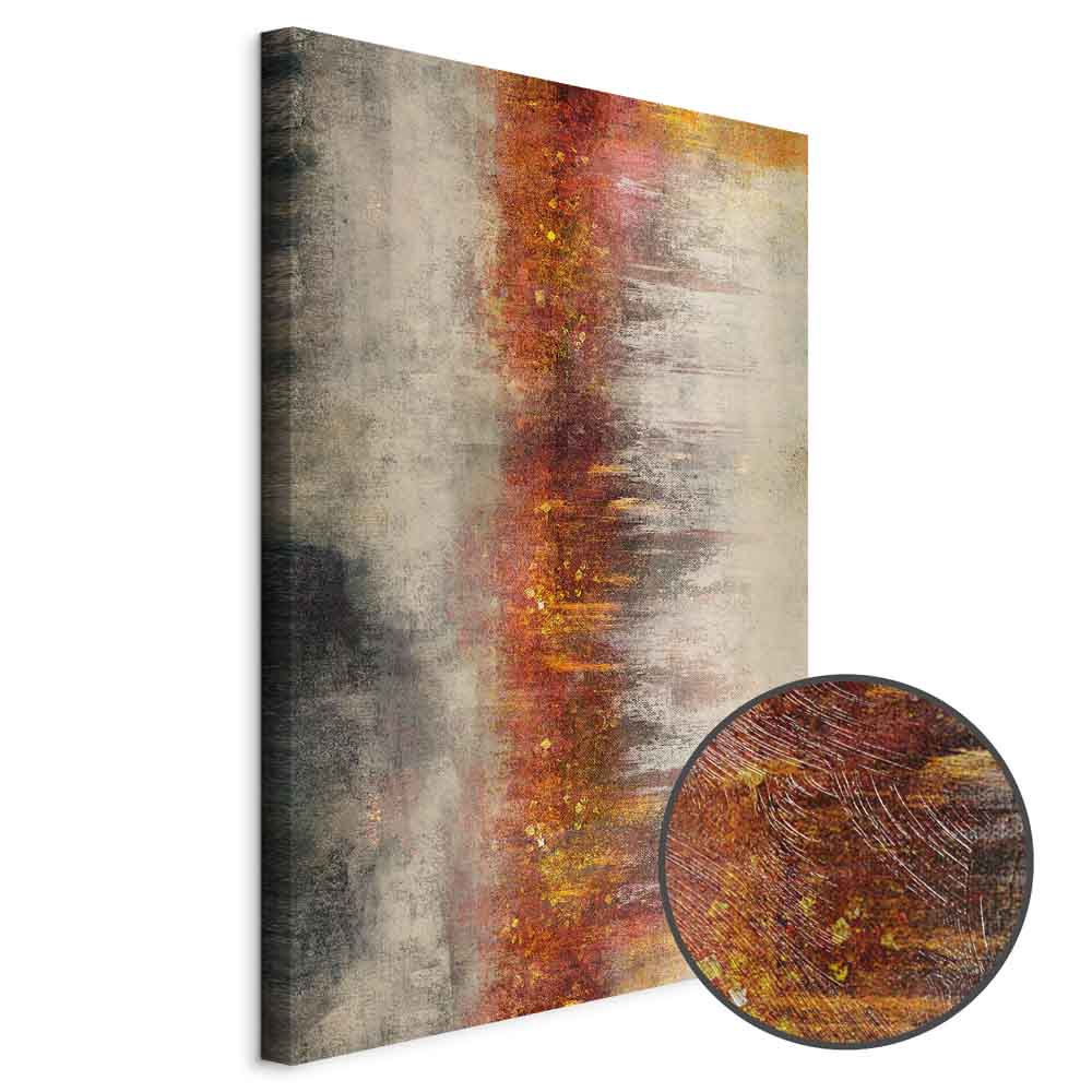 Canvas Print Abstract in Gold and Burgundy - Image 9