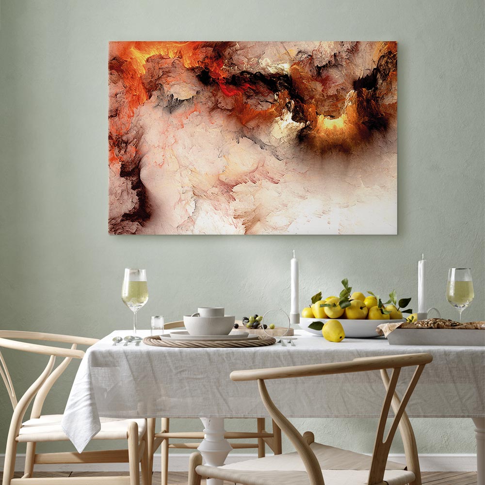 Canvas Print Fiery Abstract in Light Tones - Image 5
