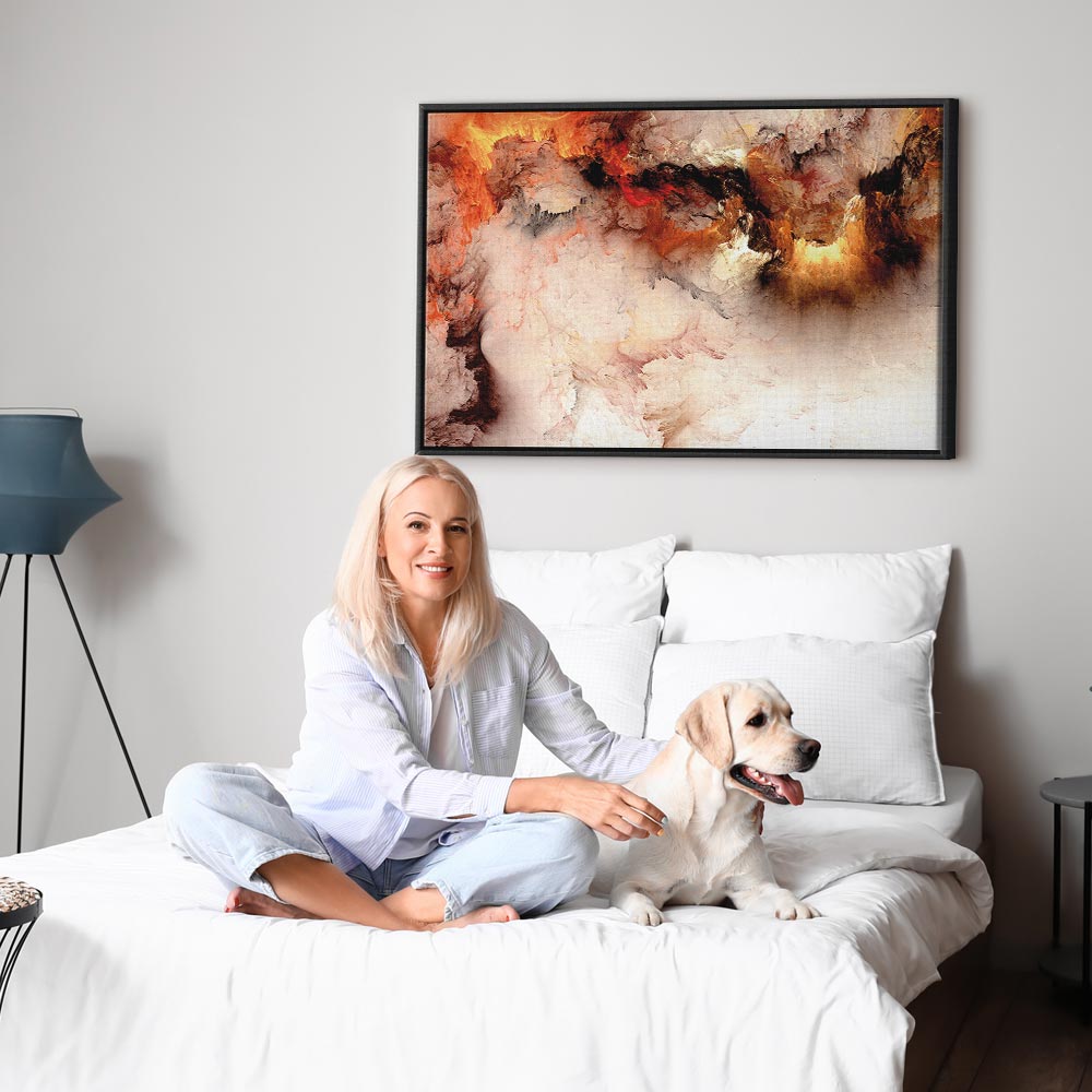 Canvas Print Fiery Abstract in Light Tones - Image 17