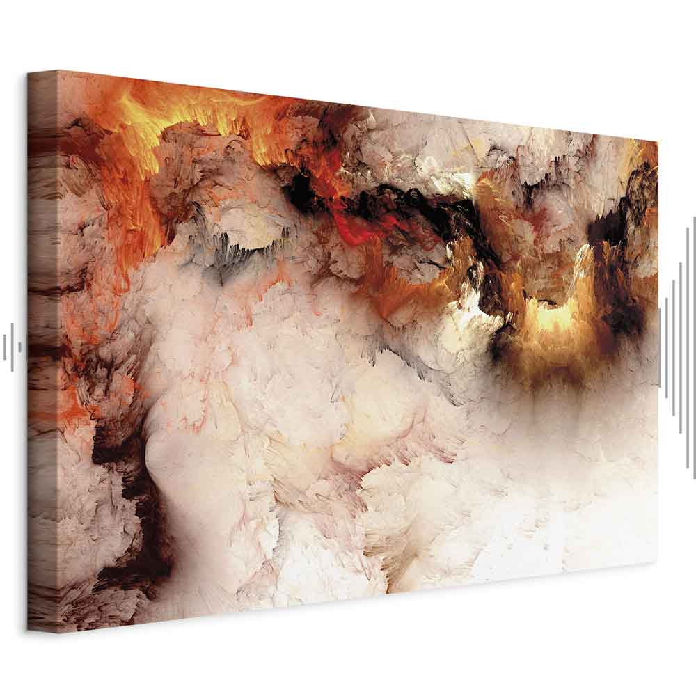 Canvas Print Fiery Abstract in Light Tones