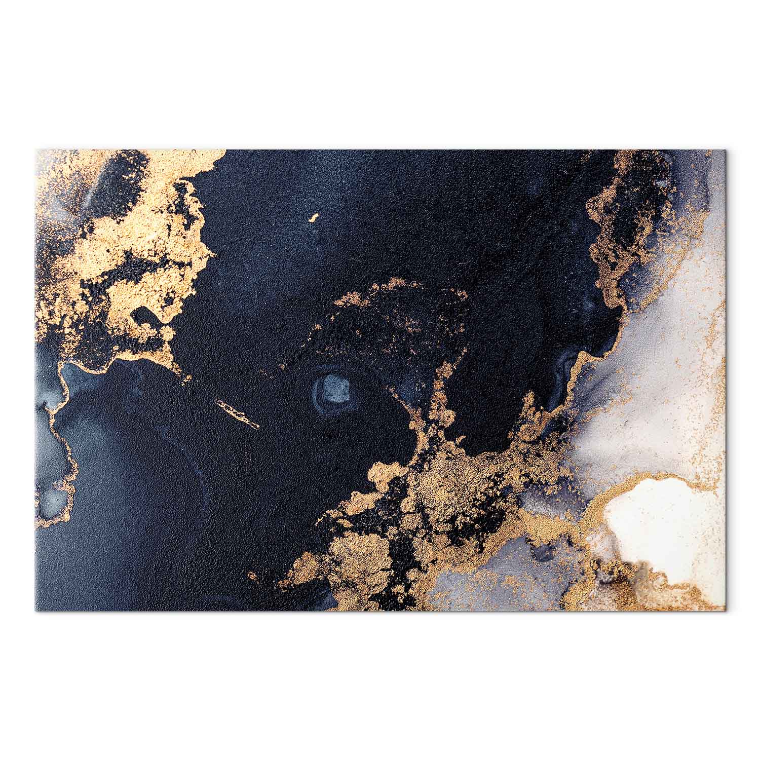 Canvas Print Navy Abstract with Gold