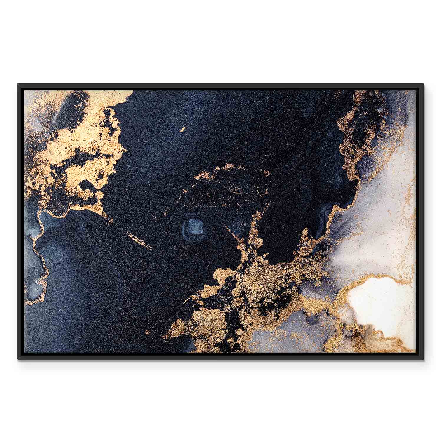 Canvas Print Navy Abstract with Gold - Image 11