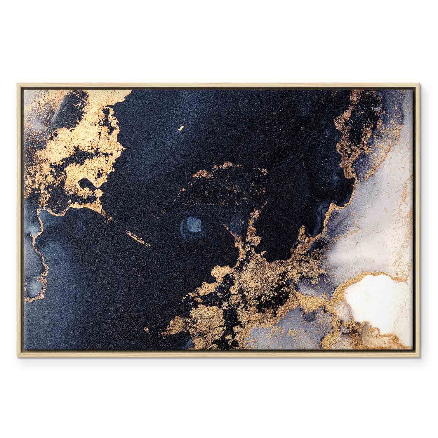 Canvas Print Navy Abstract with Gold - Image 17