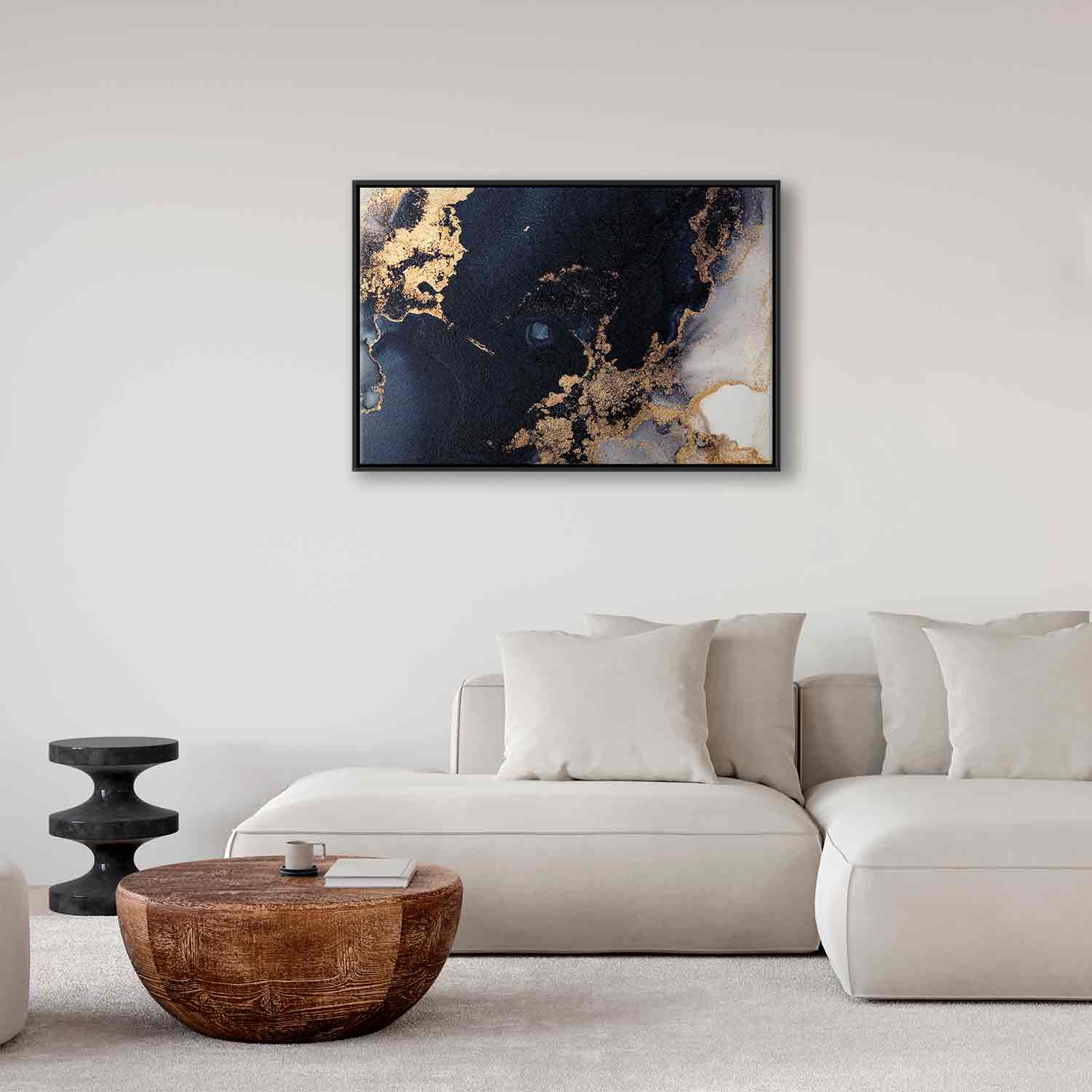 Canvas Print Navy Abstract with Gold - Image 12