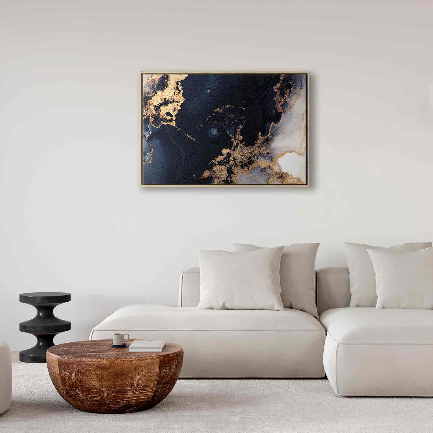 Canvas Print Navy Abstract with Gold - Image 18