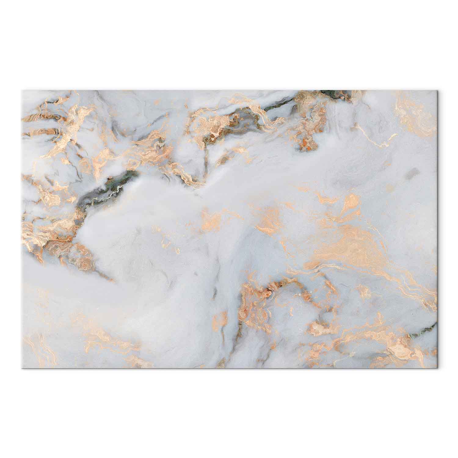 Canvas Print Light Marble with Golden Sheen
