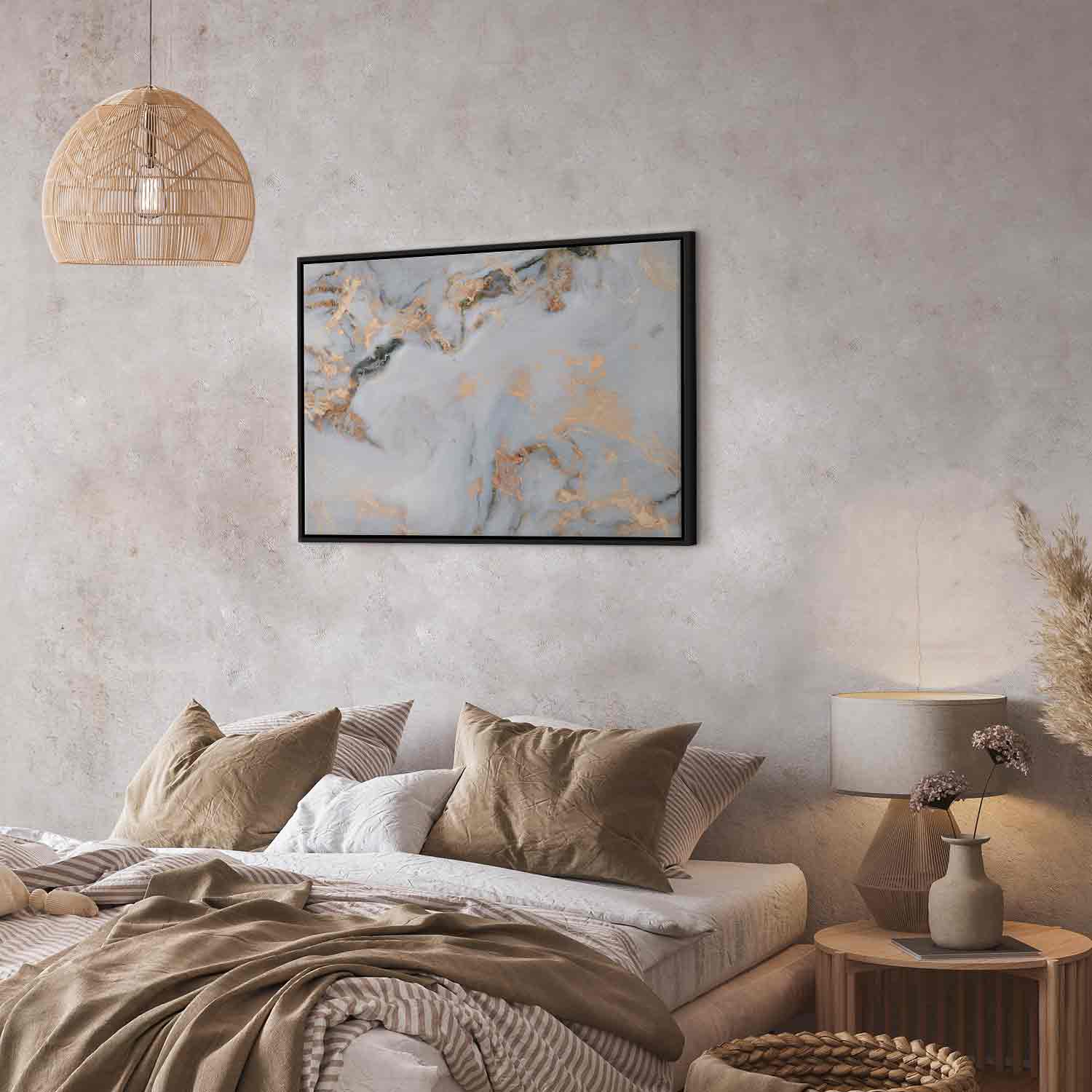 Canvas Print Light Marble with Golden Sheen - Image 13