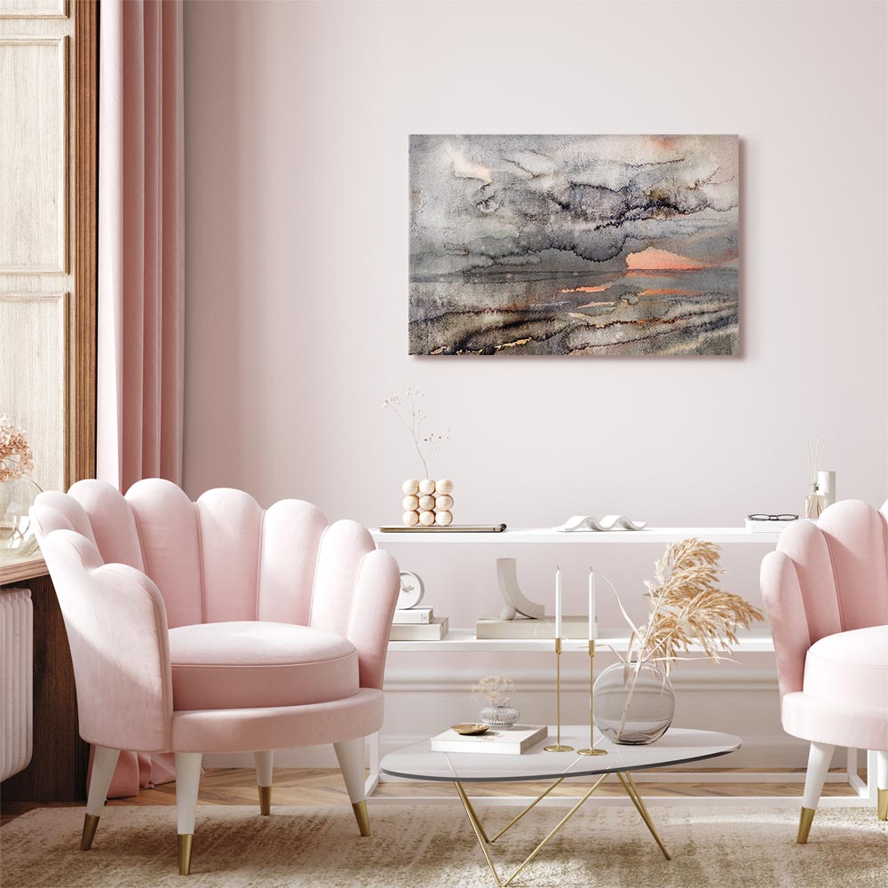 Canvas Print Calm Landscape in Watercolor Style - Image 3