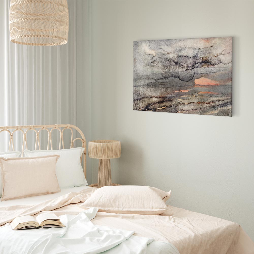 Canvas Print Calm Landscape in Watercolor Style - Image 4