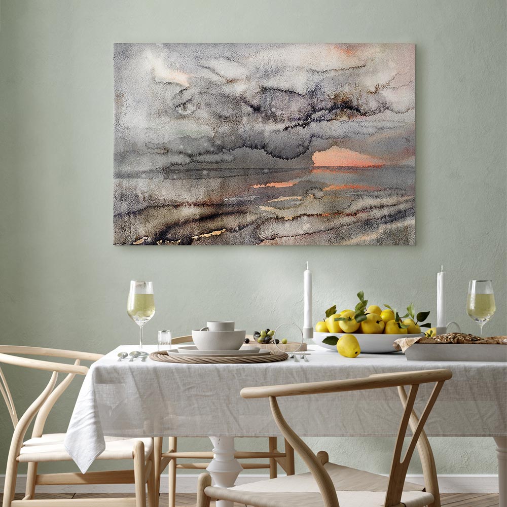 Canvas Print Calm Landscape in Watercolor Style - Image 5