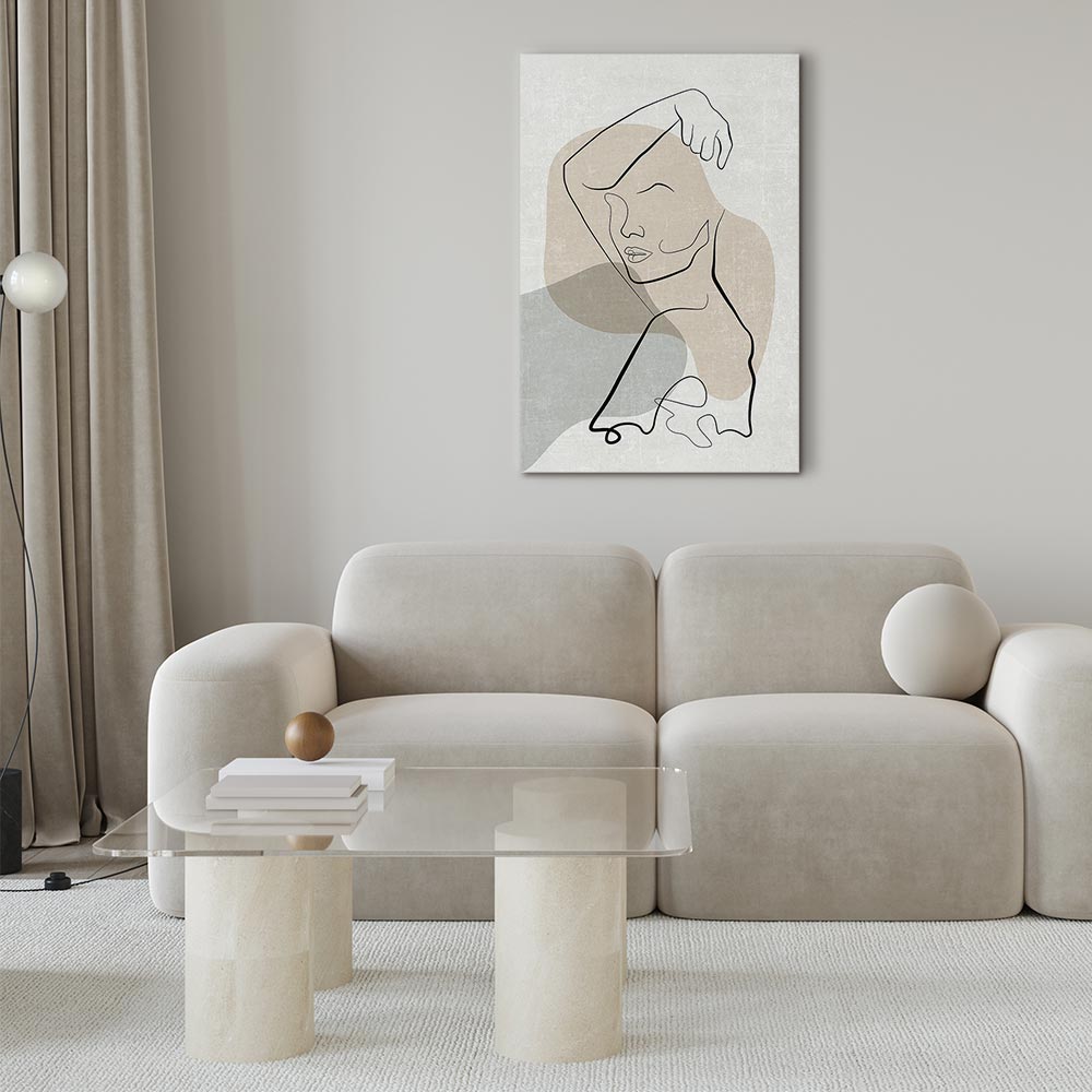 Canvas Print Minimalist Woman Line Art - Image 3