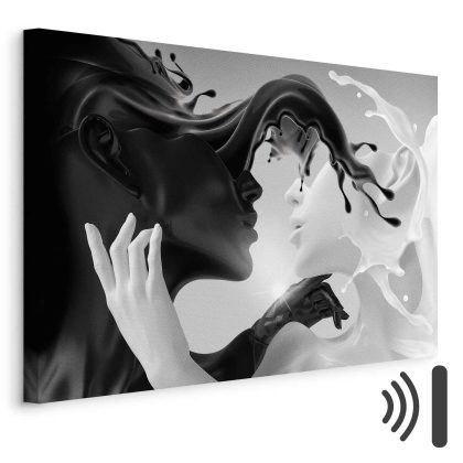 Canvas Print Kiss of Black and White