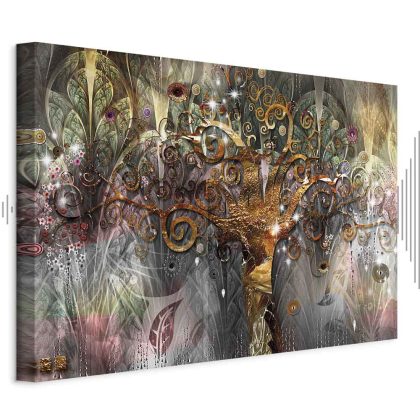 Canvas print golden tree of life glamour