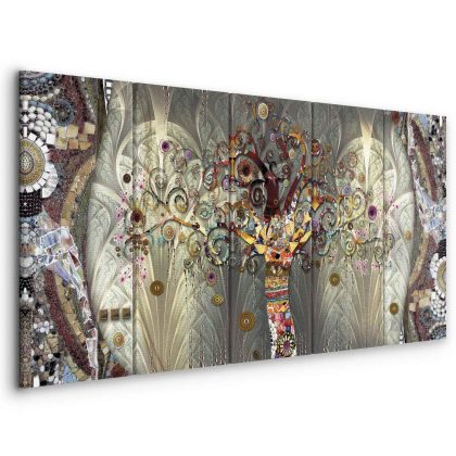 Multi-panel canvas print tree of life with ornaments