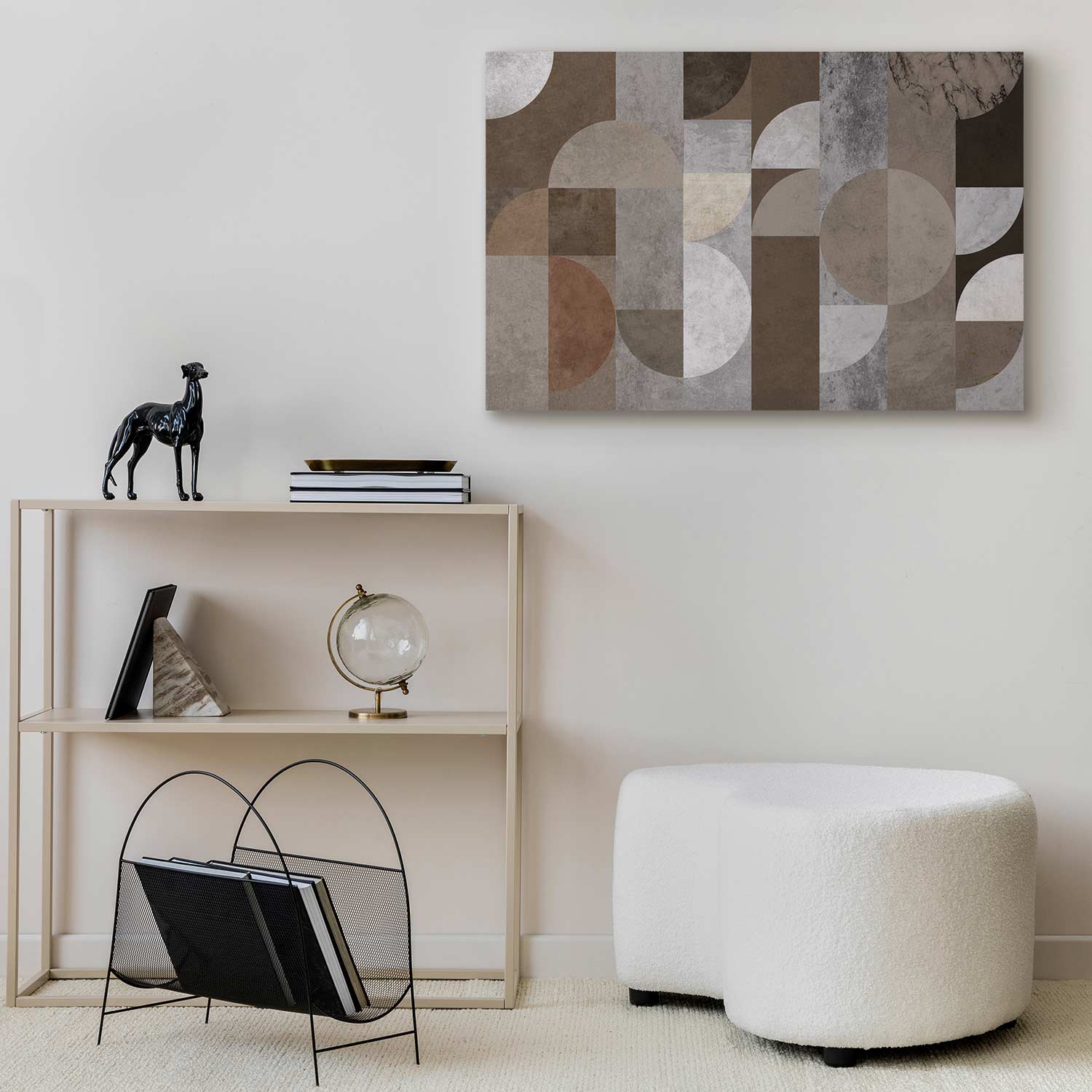 Canvas Art Geometric Harmony in Beige - Image 3