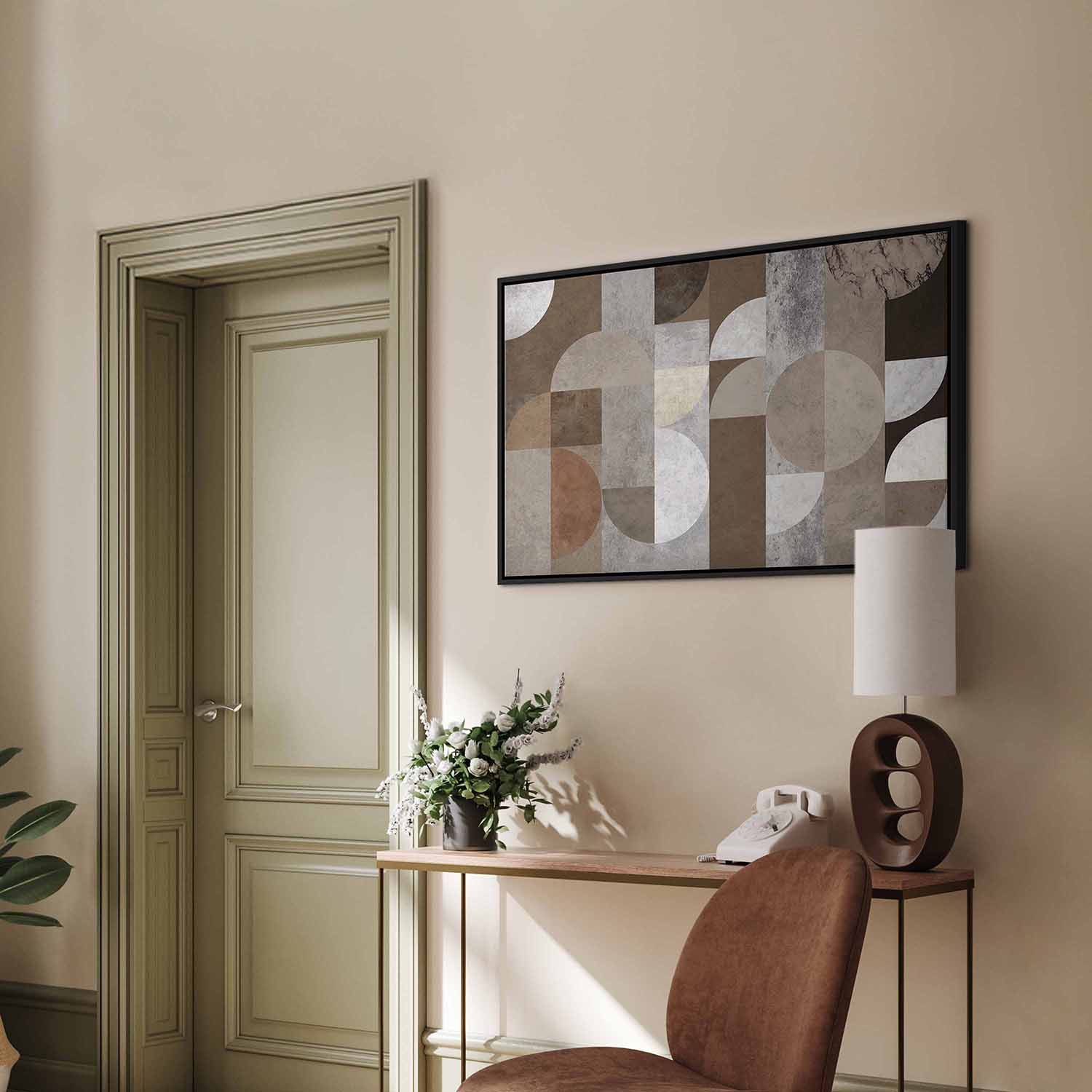 Canvas Art Geometric Harmony in Beige - Image 16